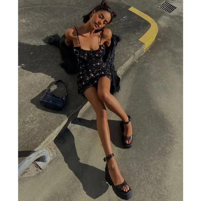Women Flaws Black Platform Heels Windsor Smith Platforms