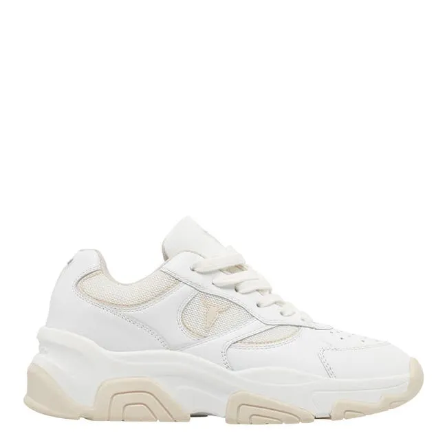 Women Ghosted White Blonde Sneakers Windsor Smith Platform Sneakers