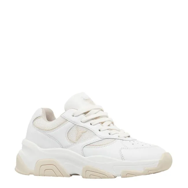 Women Ghosted White Blonde Sneakers Windsor Smith Platform Sneakers