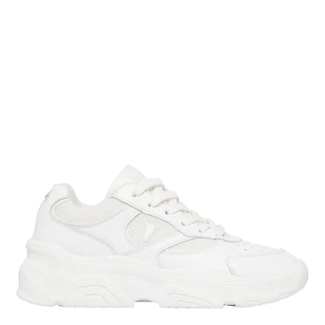 Women Ghosted White Sneakers Windsor Smith Platform Sneakers