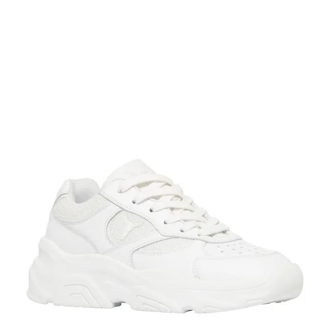 Women Ghosted White Sneakers Windsor Smith Platform Sneakers