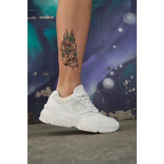 Women Ghosted White Sneakers Windsor Smith Platform Sneakers