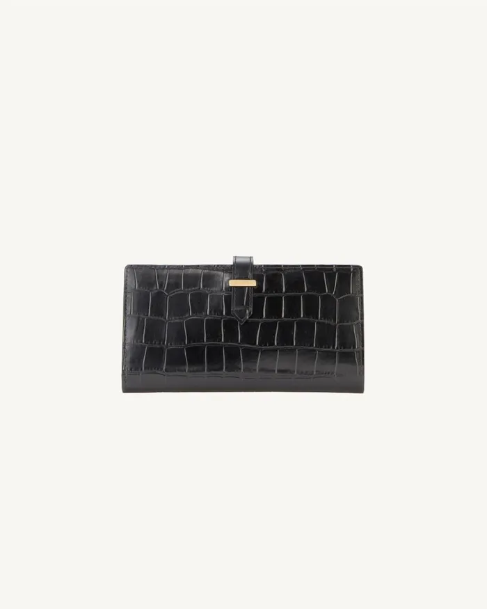 Women Handbags Nili Lotan LE CATHERINE WALLET Black And Gold