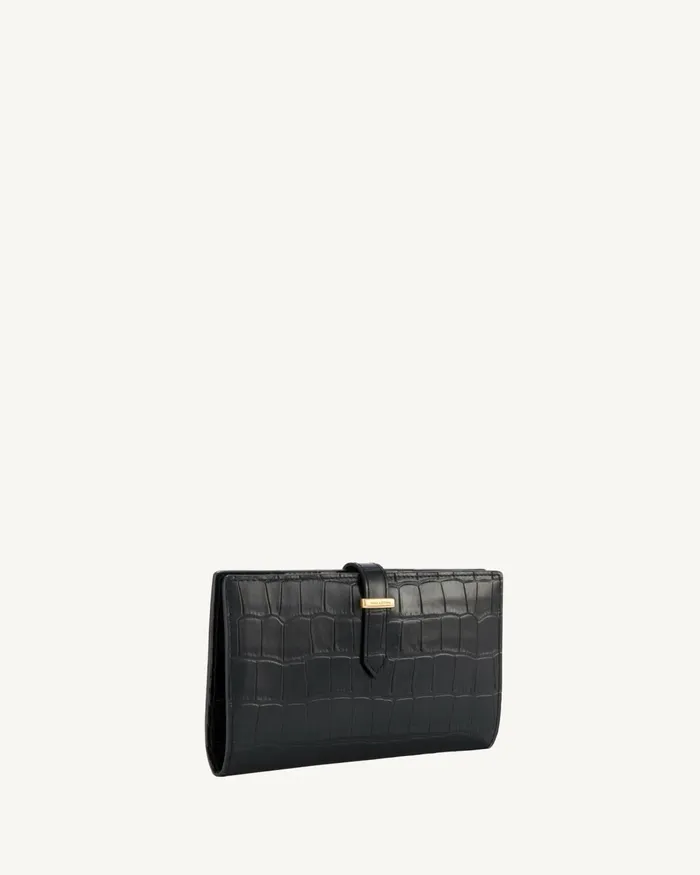Women Handbags Nili Lotan LE CATHERINE WALLET Black And Gold
