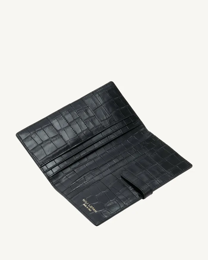 Women Handbags Nili Lotan LE CATHERINE WALLET Black And Gold