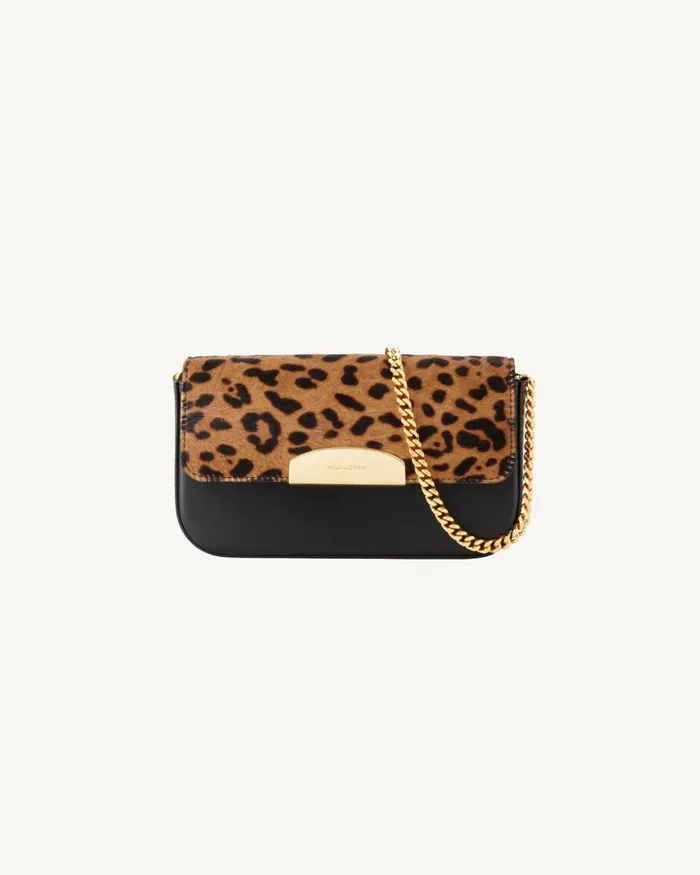 Women Handbags Nili Lotan LE MIA CHAIN BAG Leopard Print