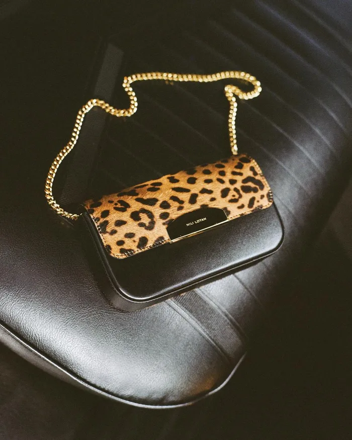 Women Handbags Nili Lotan LE MIA CHAIN BAG Leopard Print