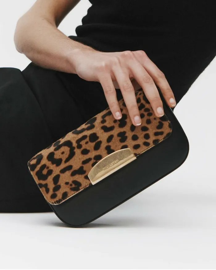Women Handbags Nili Lotan LE MIA CHAIN BAG Leopard Print