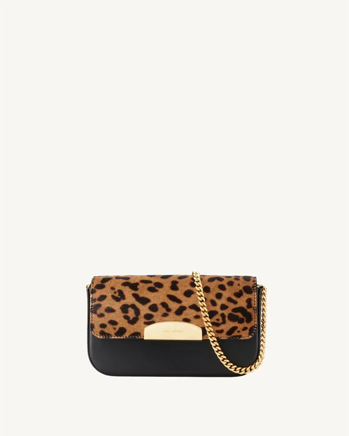 Women Handbags Nili Lotan LE MIA CHAIN BAG Leopard Print