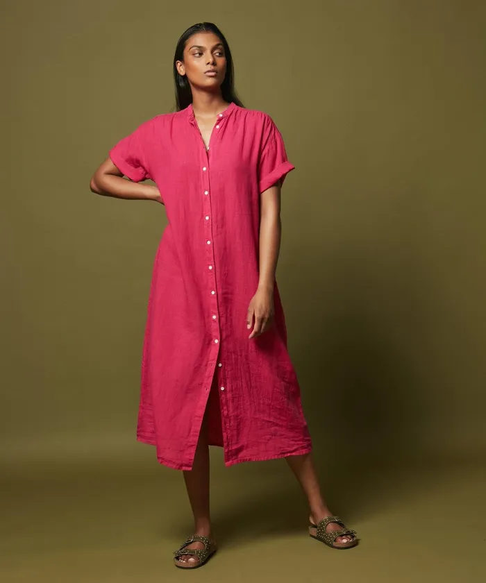 Women Hartford Dresses Richa Fuchsia Linen Dress