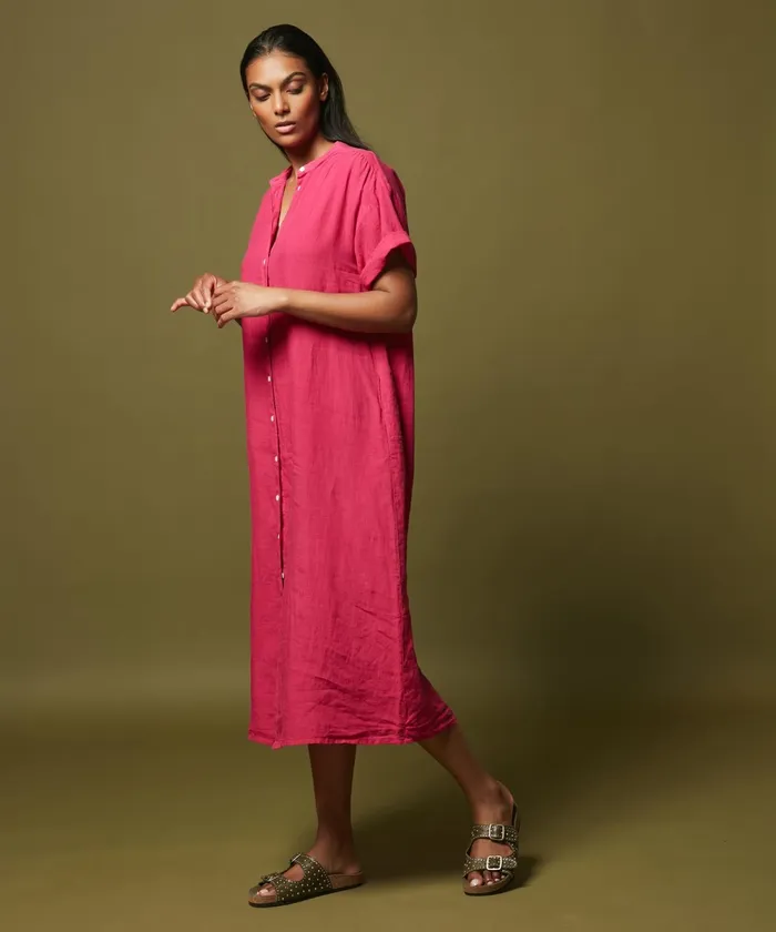 Women Hartford Dresses Richa Fuchsia Linen Dress