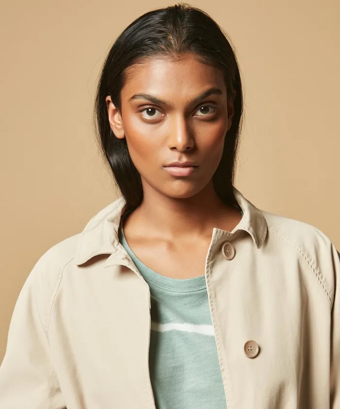 Women Hartford Jackets and Coats Vibrio Coat In Sand Cotton Canvas