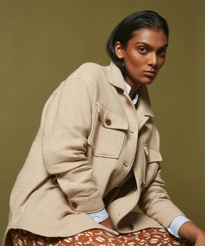 Women Hartford Jackets and Coats Voltige Double Fabric Jacket