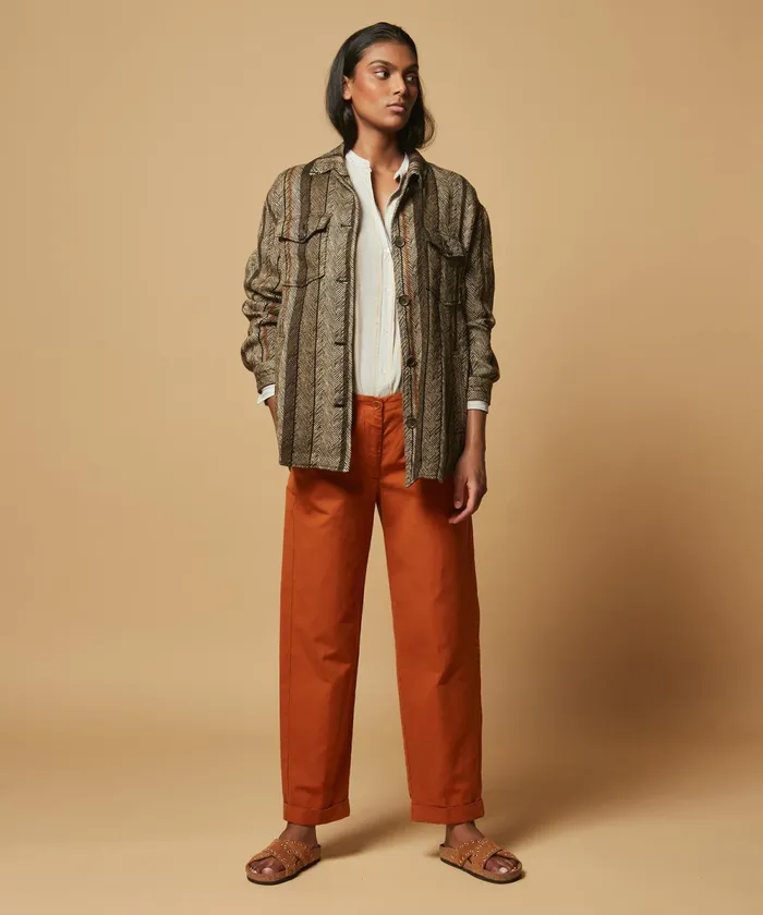 Women Hartford Jackets and Coats Voltige Herringbone Jacket