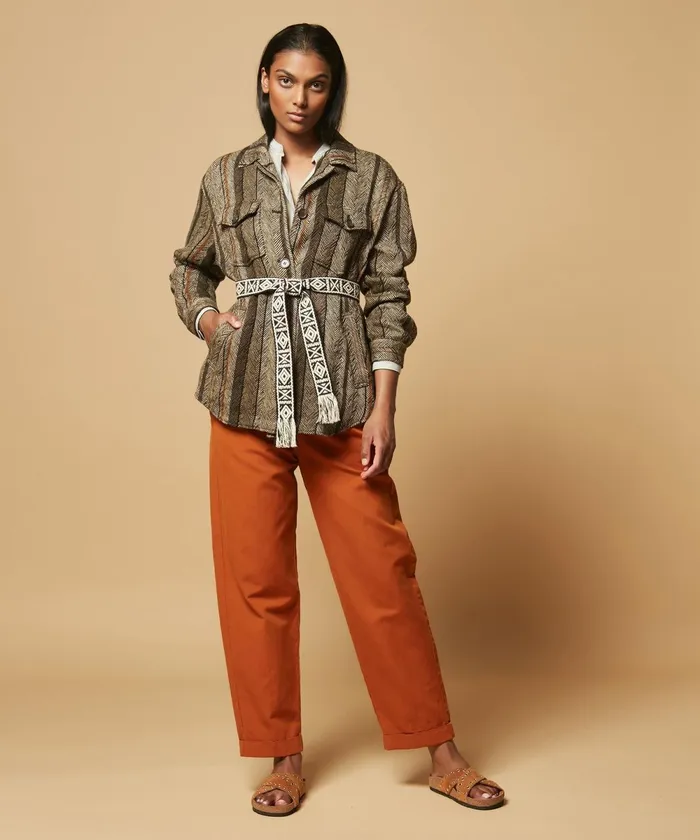 Women Hartford Jackets and Coats Voltige Herringbone Jacket