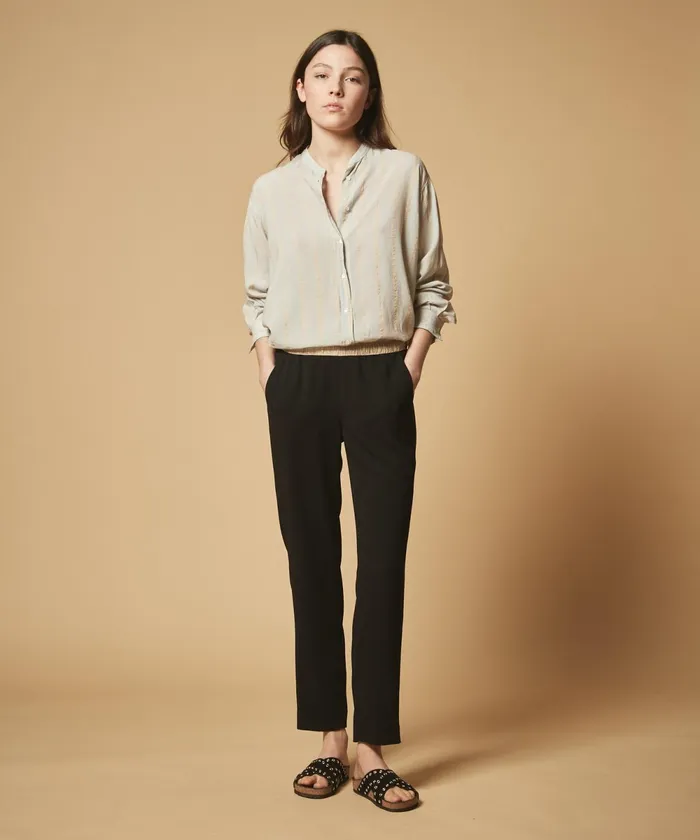 Women Hartford Pants Black Crepe Pirouette Pants