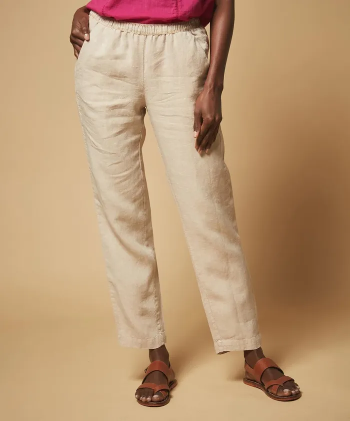Women Hartford Pants Sand Linen Pirouette Pants