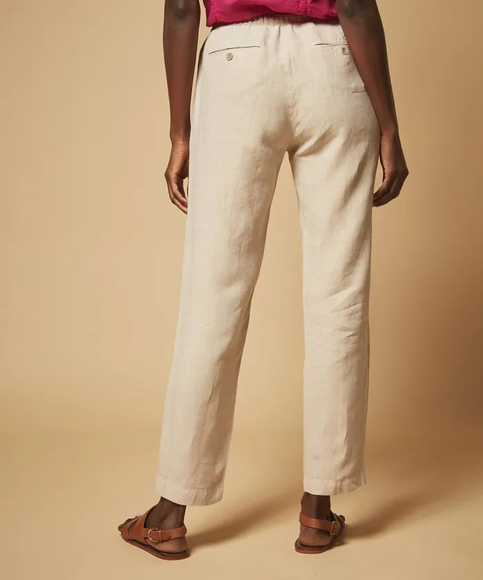 Women Hartford Pants Sand Linen Pirouette Pants