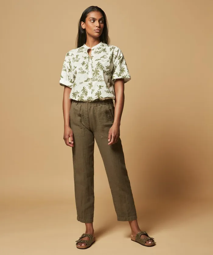 Women Hartford Shirts and Tops Army Hawaii Printed Calix Shirt