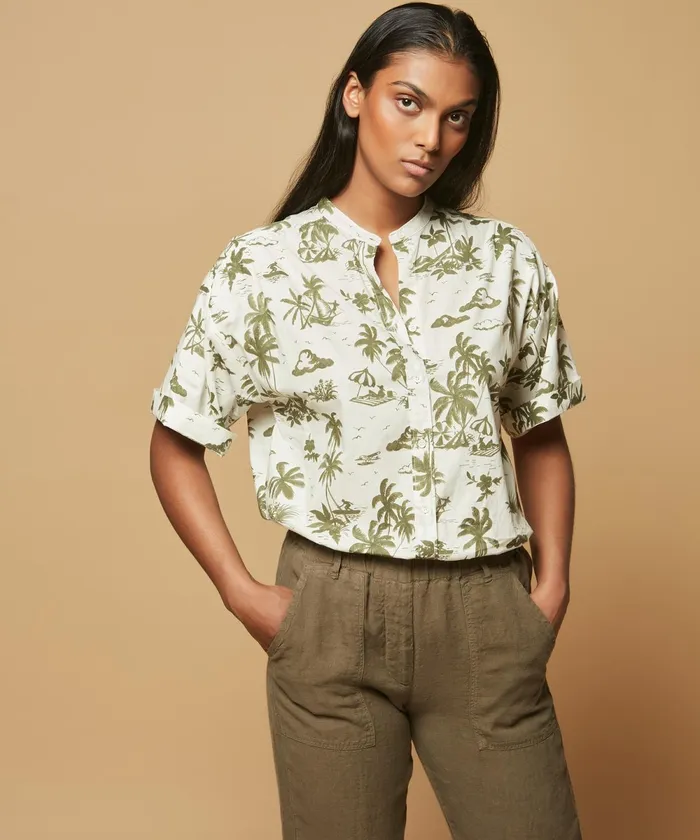 Women Hartford Shirts and Tops Army Hawaii Printed Calix Shirt