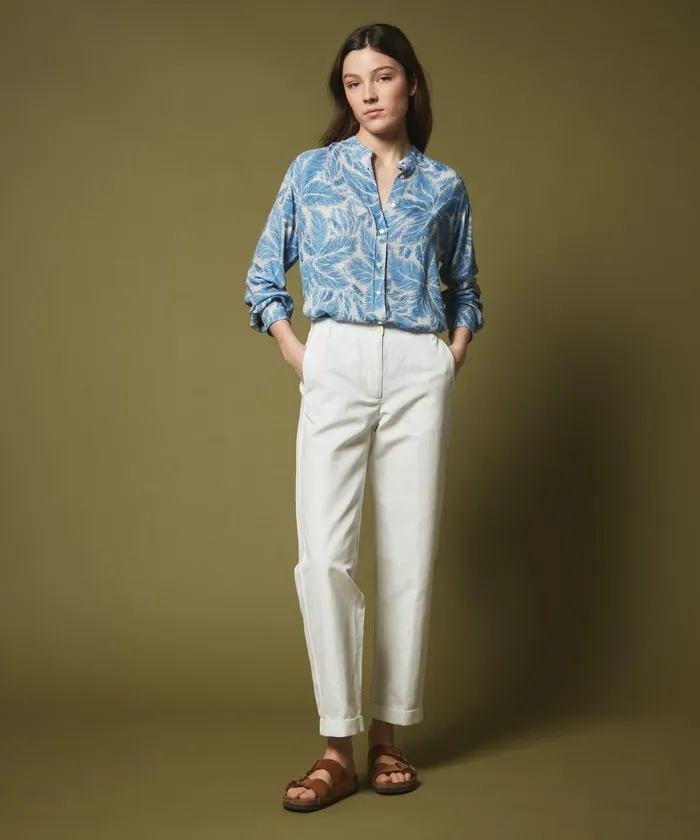 Women Hartford Shirts and Tops Cobalt Palm Leaves Cristal Shirt