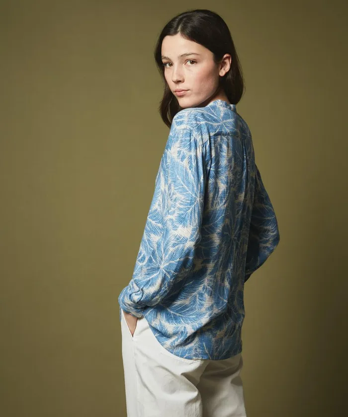 Women Hartford Shirts and Tops Cobalt Palm Leaves Cristal Shirt