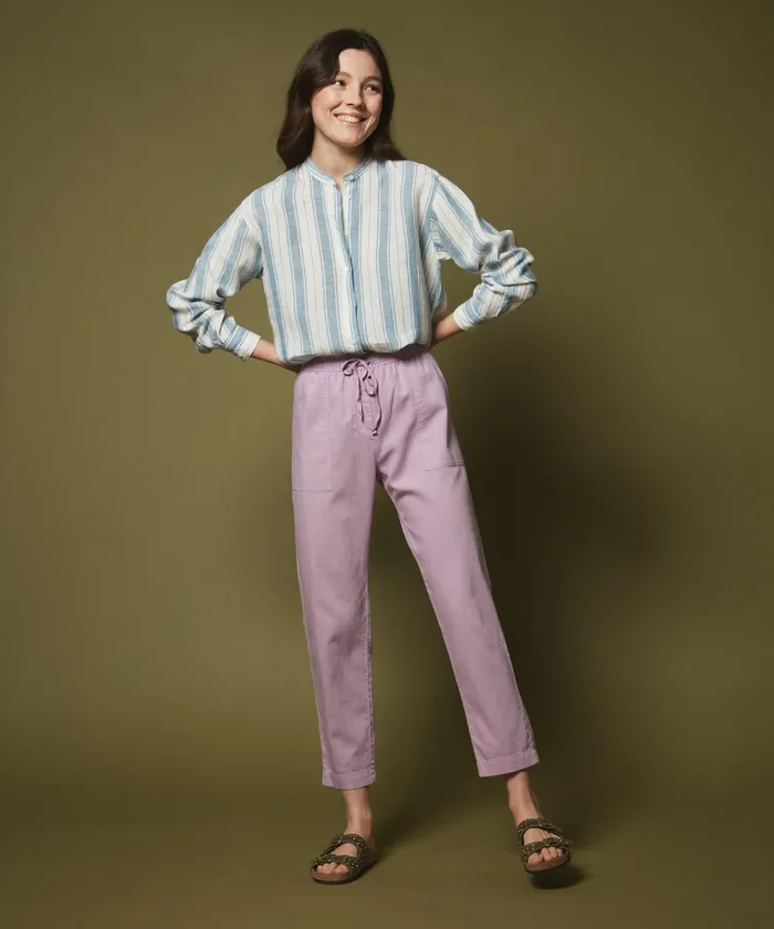 Women Hartford Shirts and Tops Light Blue Striped Cristal Shirt