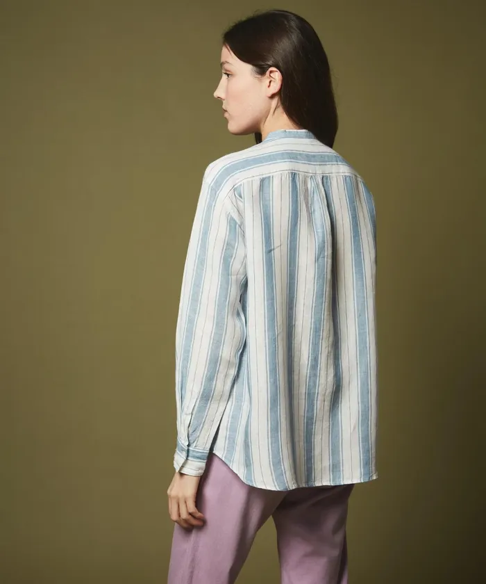 Women Hartford Shirts and Tops Light Blue Striped Cristal Shirt