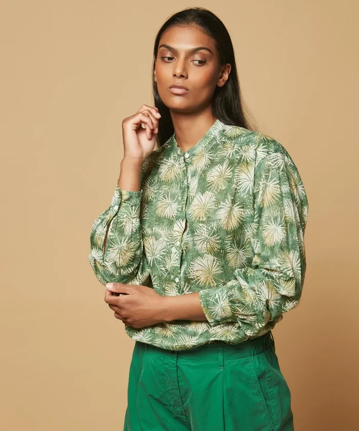 Women Hartford Shirts and Tops Oversize Green Palms Cody Shirt