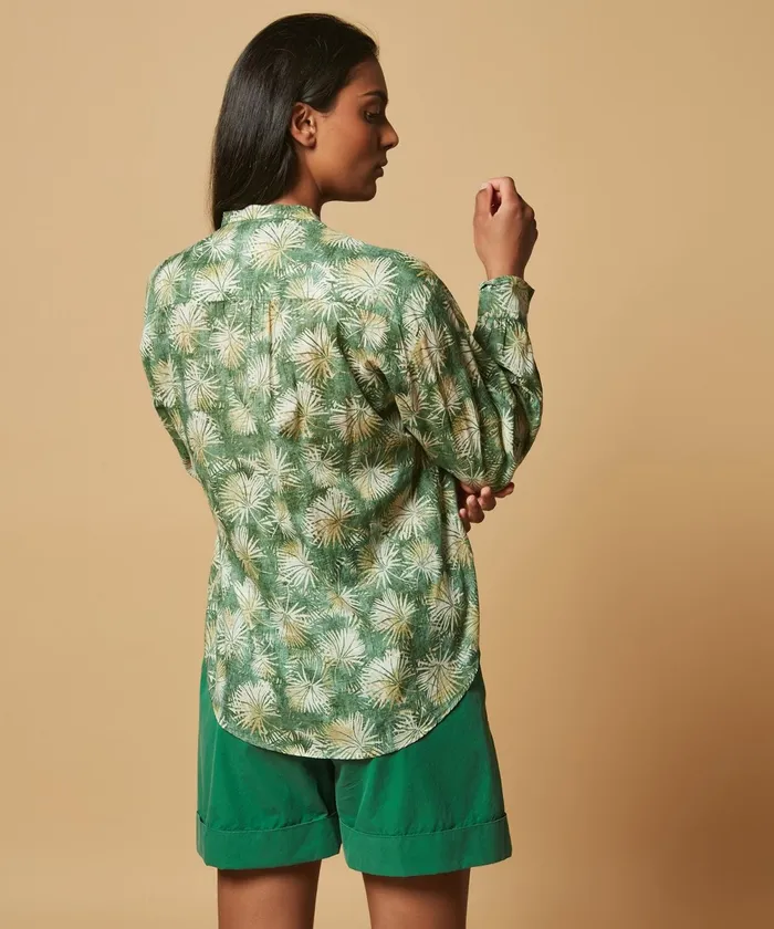 Women Hartford Shirts and Tops Oversize Green Palms Cody Shirt