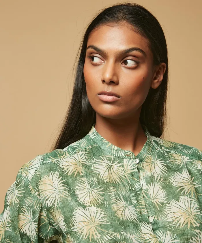 Women Hartford Shirts and Tops Oversize Green Palms Cody Shirt