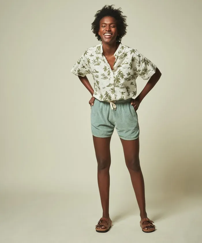 Women Hartford Skirts and Shorts Eucalyptus Towelling Fleece Titus Shorts