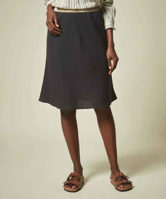 Women Hartford Skirts and Shorts Graphite Linen Judith Skirt