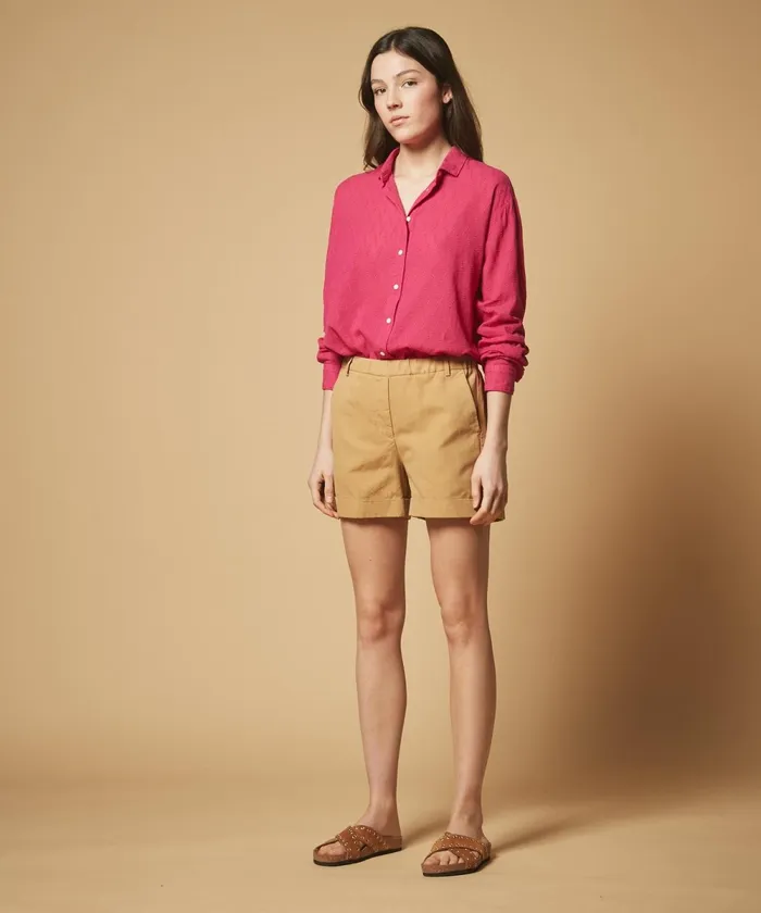 Women Hartford Skirts and Shorts Sonic Dune Linen And Cotton Shorts