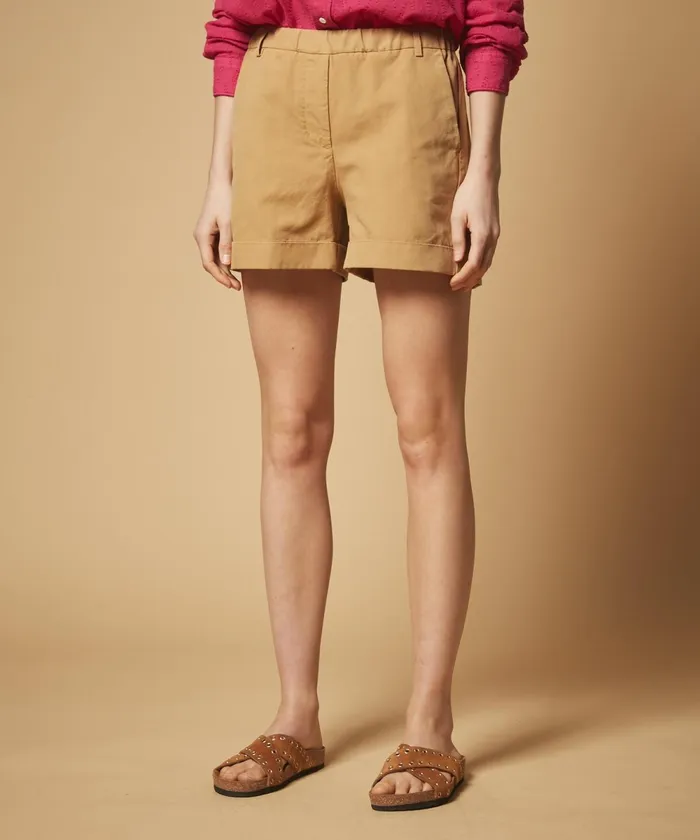 Women Hartford Skirts and Shorts Sonic Dune Linen And Cotton Shorts