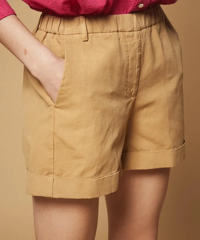 Women Hartford Skirts and Shorts Sonic Dune Linen And Cotton Shorts