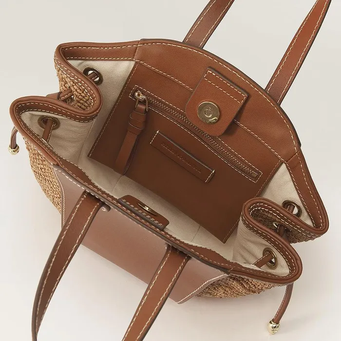 Women Helen Kaminski Mini Bags Piaf Tote With Raffia