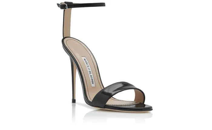 Women High Heels Manolo Blahnik SPEZIA Black Calf And Nappa Leather Ankle Strap Sandals Women High Heels Manolo Blahnik SPEZIA Black Calf And Nappa Leather Ankle Strap Sandals