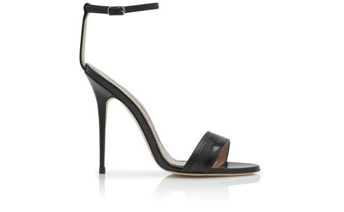 Women High Heels Manolo Blahnik SPEZIA Black Calf And Nappa Leather Ankle Strap Sandals Women High Heels Manolo Blahnik SPEZIA Black Calf And Nappa Leather Ankle Strap Sandals