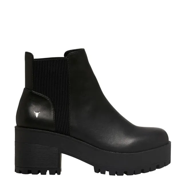Women Icon Black Platform Boots Windsor Smith Platforms