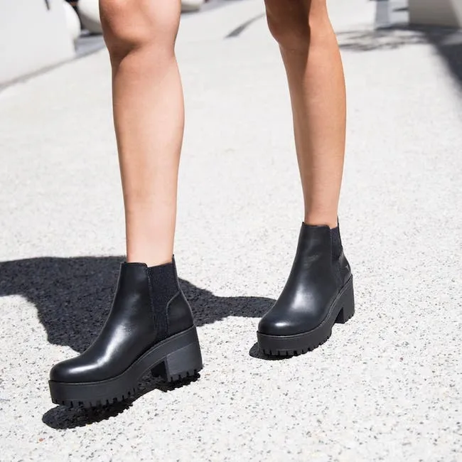 Women Icon Black Platform Boots Windsor Smith Platforms
