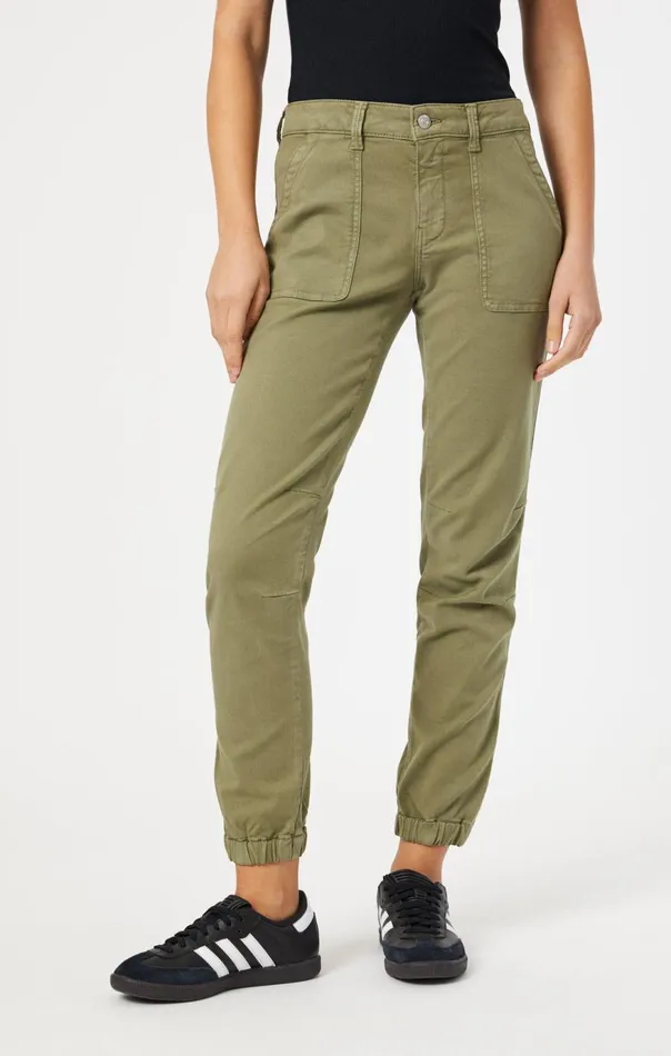 Women Ivy Slim Cargo In Green Luxe Twill Mavi Jeans Pants Women Ivy Slim Cargo In Green Luxe Twill Mavi Jeans Pants