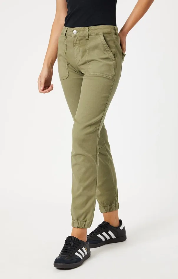 Women Ivy Slim Cargo In Green Luxe Twill Mavi Jeans Pants Women Ivy Slim Cargo In Green Luxe Twill Mavi Jeans Pants