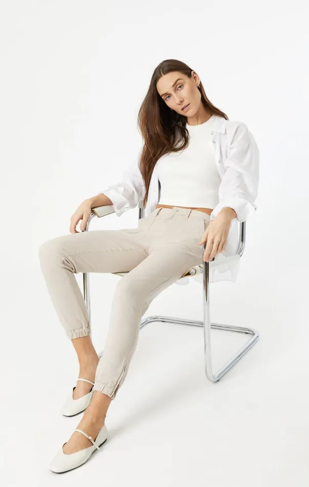 Women Ivy Slim Cargo In Grey Luxe Twill Mavi Jeans Pants Women Ivy Slim Cargo In Grey Luxe Twill Mavi Jeans Pants