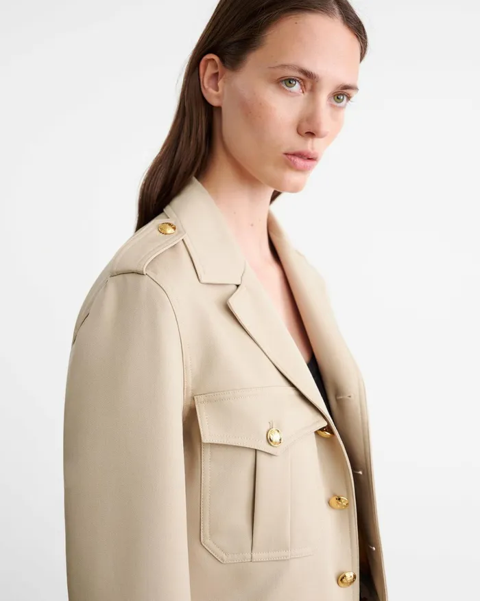 Women Jackets and Blazers Nili Lotan LISE JACKET Roosevelt Khaki