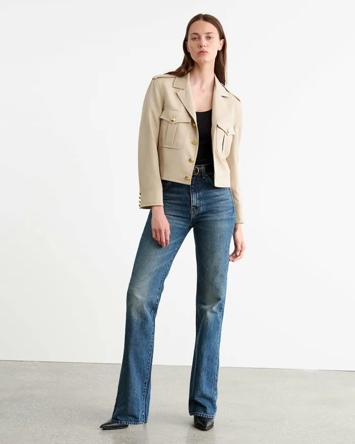 Women Jackets and Blazers Nili Lotan LISE JACKET Roosevelt Khaki