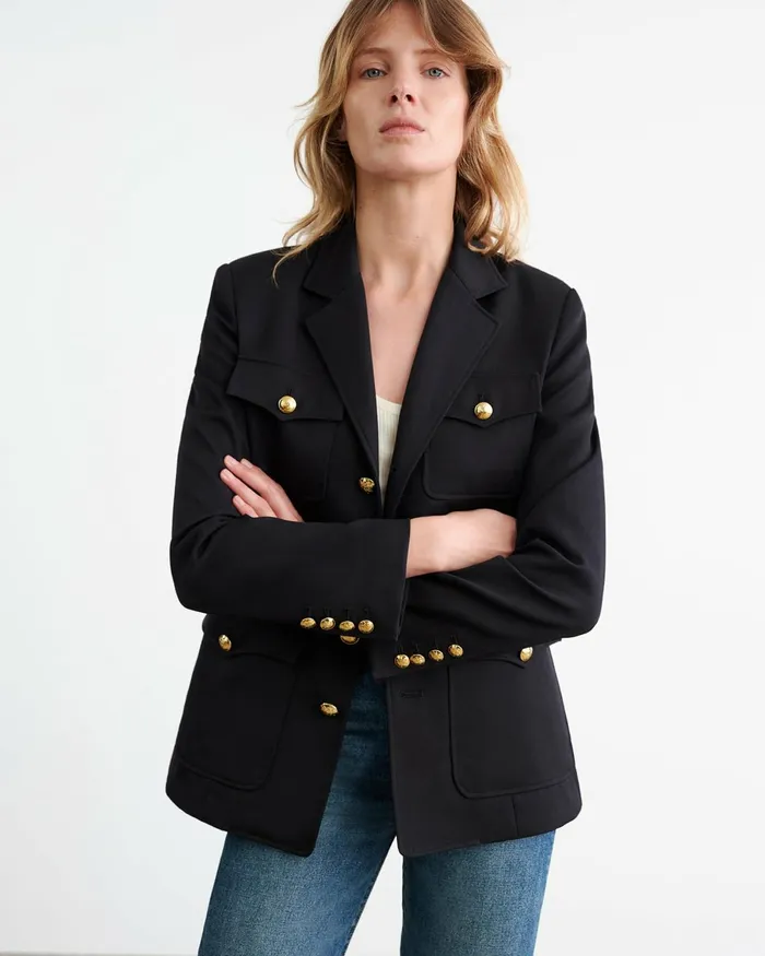 Women Jackets and Blazers Nili Lotan NELSON JACKET Black
