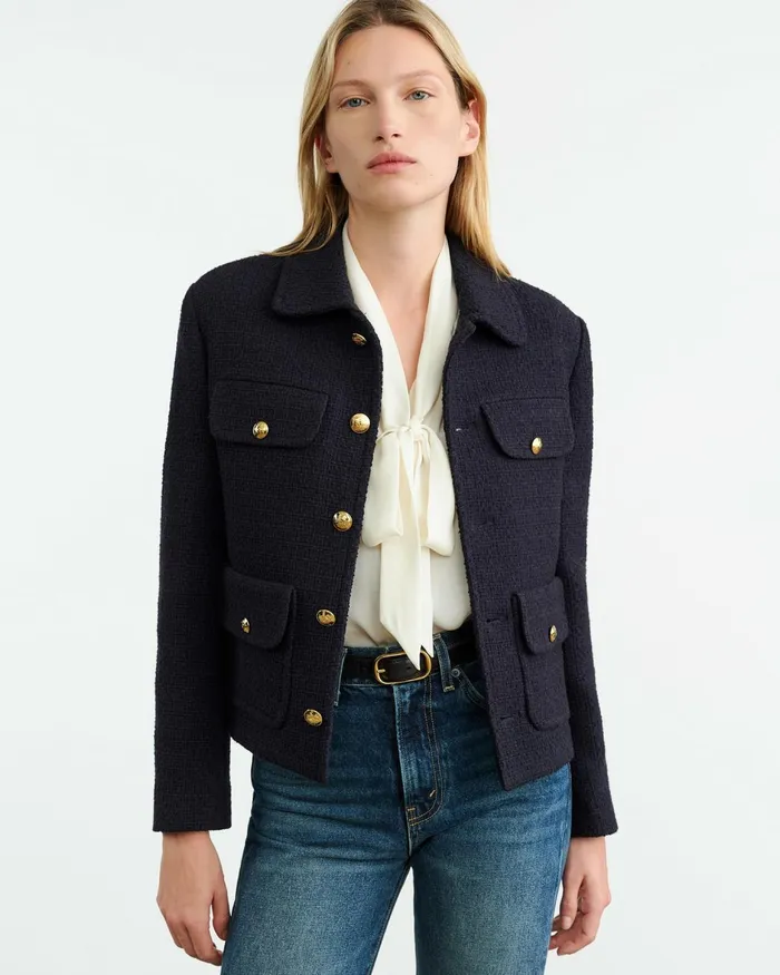 Women Jackets and Blazers Nili Lotan PAOLA JACKET Dark Navy