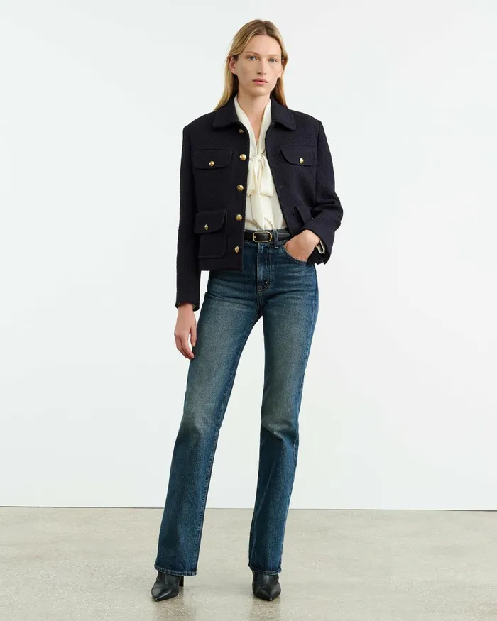 Women Jackets and Blazers Nili Lotan PAOLA JACKET Dark Navy