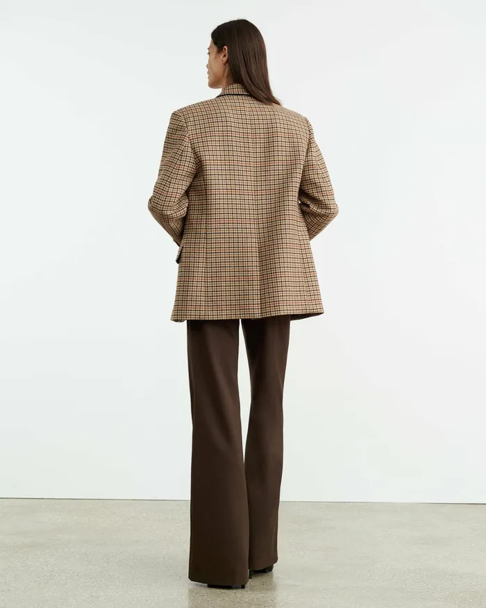 Women Jackets and Blazers Nili Lotan ROMAIN BLAZER Large Oak Check